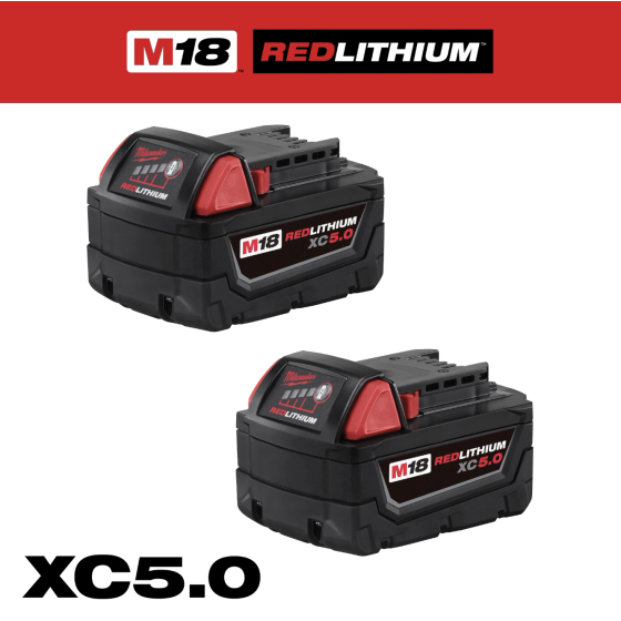 Milwaukee M18 REDLITHIUM  XC5.0 Battery Pack 2-Pack
